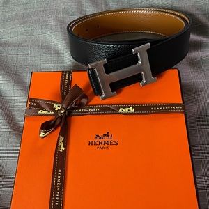 Mens reversible H Belt - fits 32-42 waist